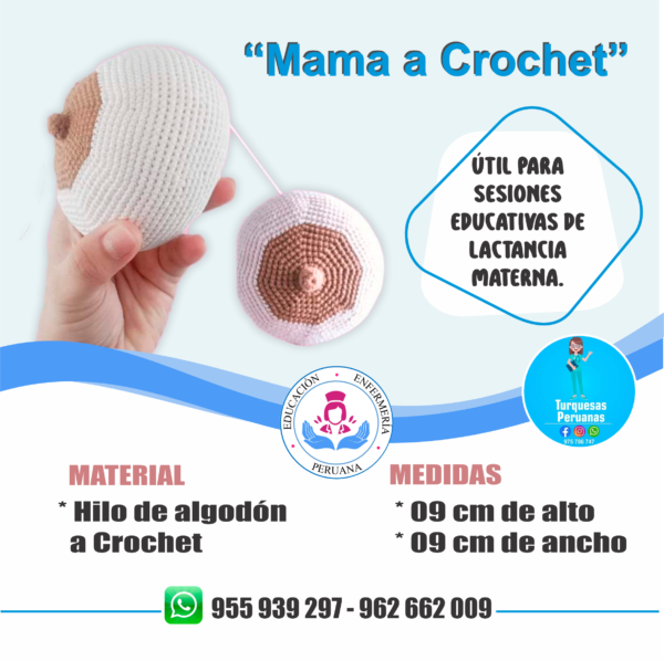 MAMA A CROCHET TURQUESA